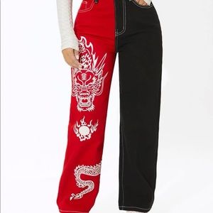 SHEIN petite bicolor jeans